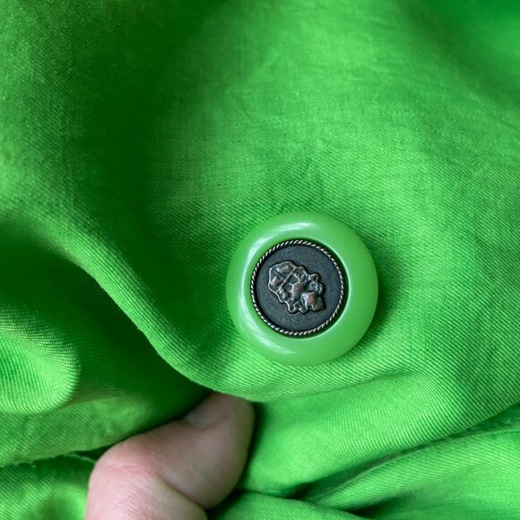 Vintage Green and purple Gallery trench coat with sash. Size 12.Good condition. - Picture 7 of 11